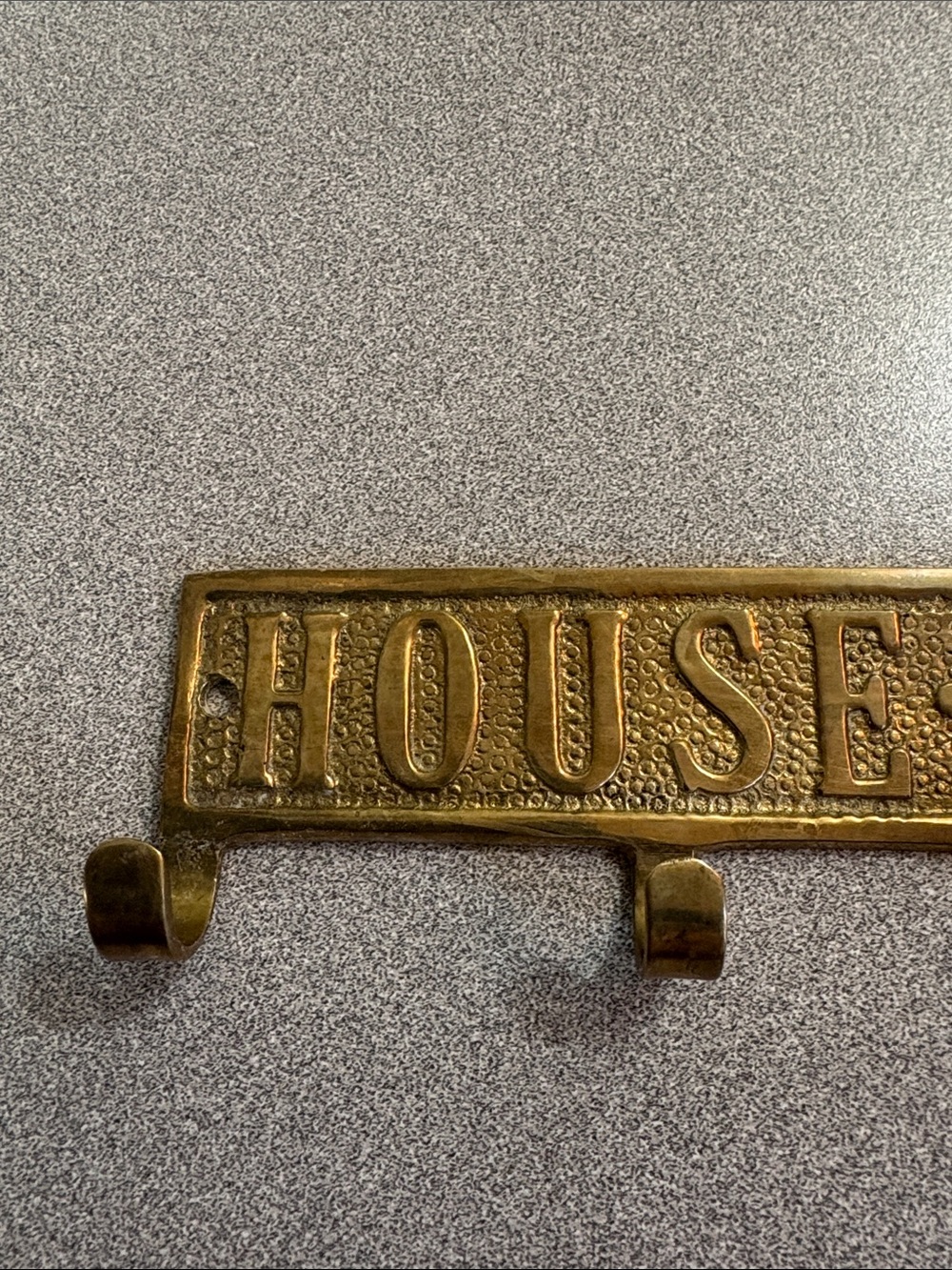 Brass 'House Keys' Wall Key Rack - Picture 3 of 8